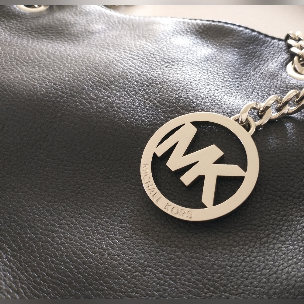 Michael Kors Black Leather Chain Shoulder & Crossbody Bag - Picture 11 of 11